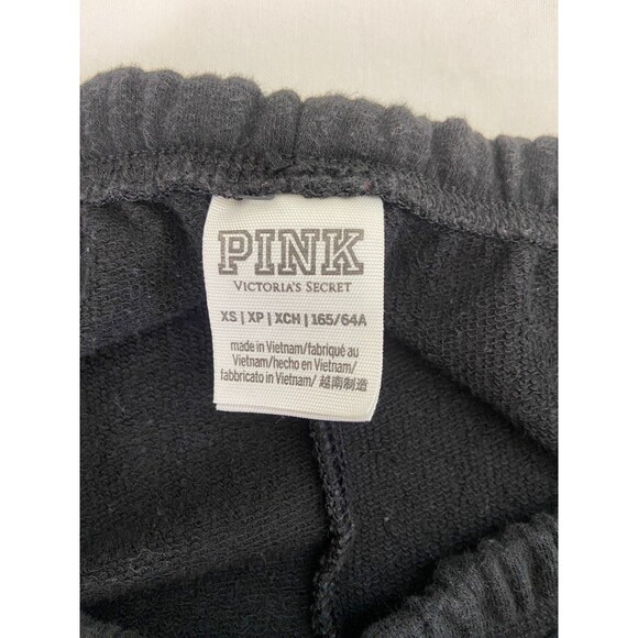 Victoria's Secret PINK Black Women's XS Jogger Sweatpants Drawstring Athleisure - Picture 3 of 8